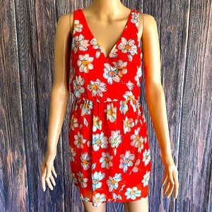 Nordstrom Lush brand size XS floral boho red & white sun dress